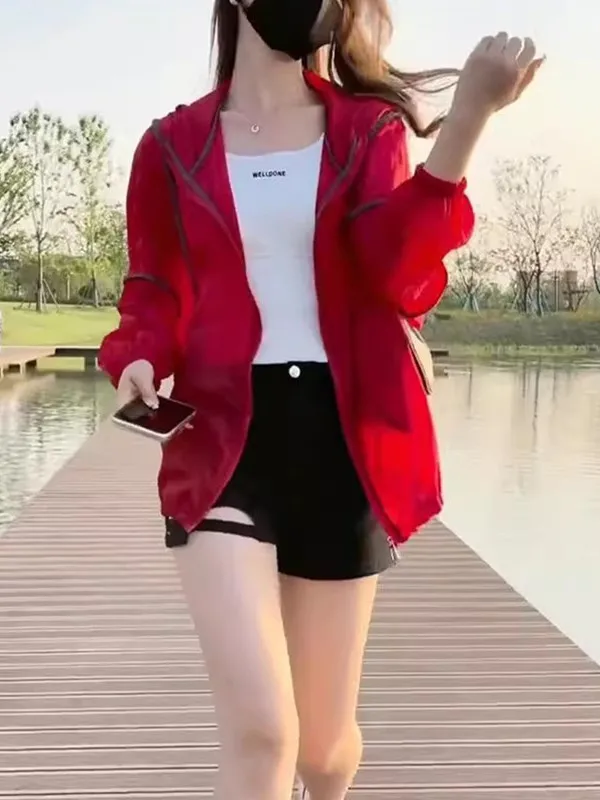 

Women's Summer Thin Hooded Sun Protection Clothing 2025 New Loose Faion Outdoor Breathable Versatile Sunscreen Wear