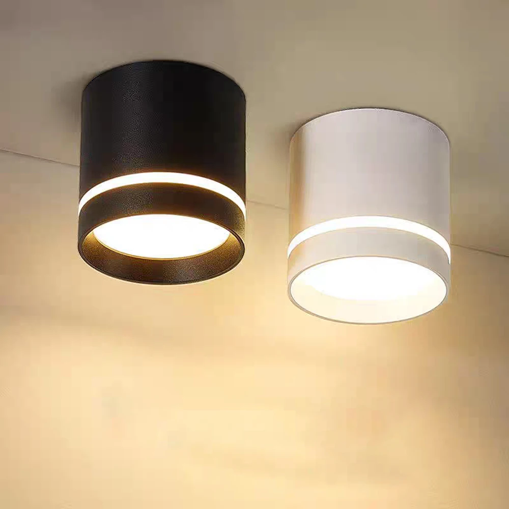 Dimmable Cylinder LED Downlights 5W-18W LED Ceiling Downlight AC85~265V LED Background Lamps Indoor Lighting