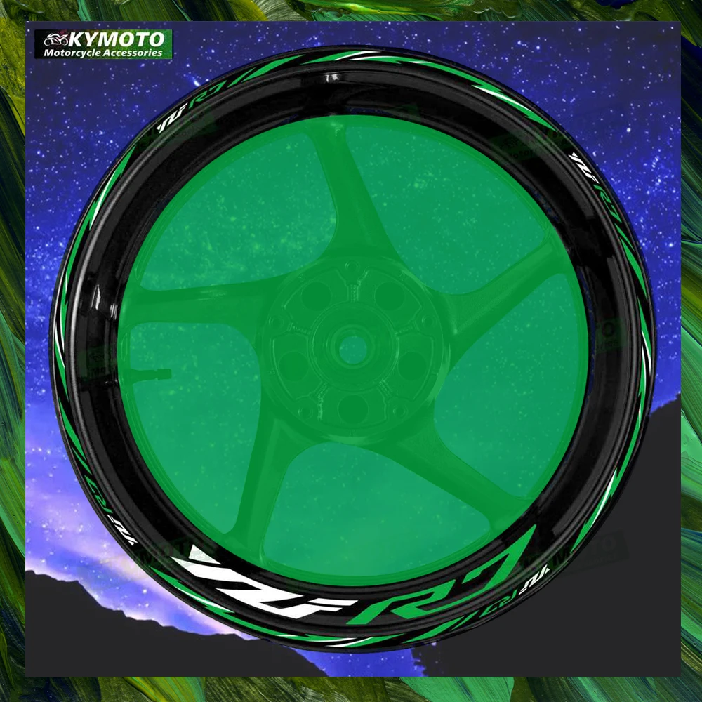 

For YZF R7 R 7 reflective motorcycle accessories stickers 17 inch front and rear rim decals off-road fairing decoration