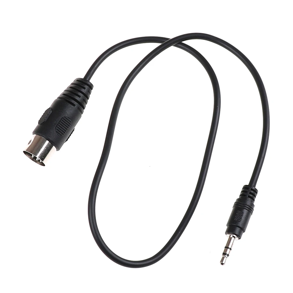 1x DIN 5 Pin Din MIDI Male Plug To 3.5mm Male Stereo Jack Audio Cable 50cm Long
