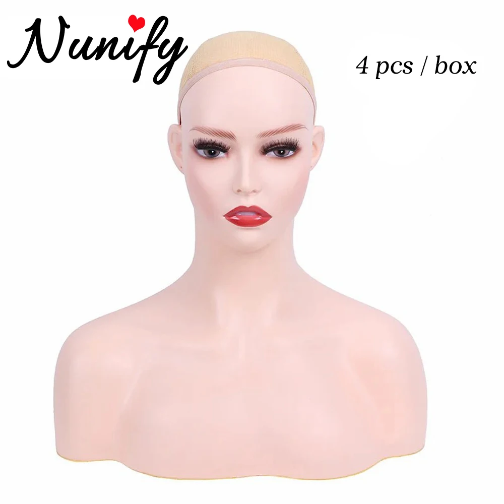

Nunify Mannequin Head With Shoulders For Displaying And Styling Wig Realistic Mannequin Head With Makeup Red Lipstick Wig Head