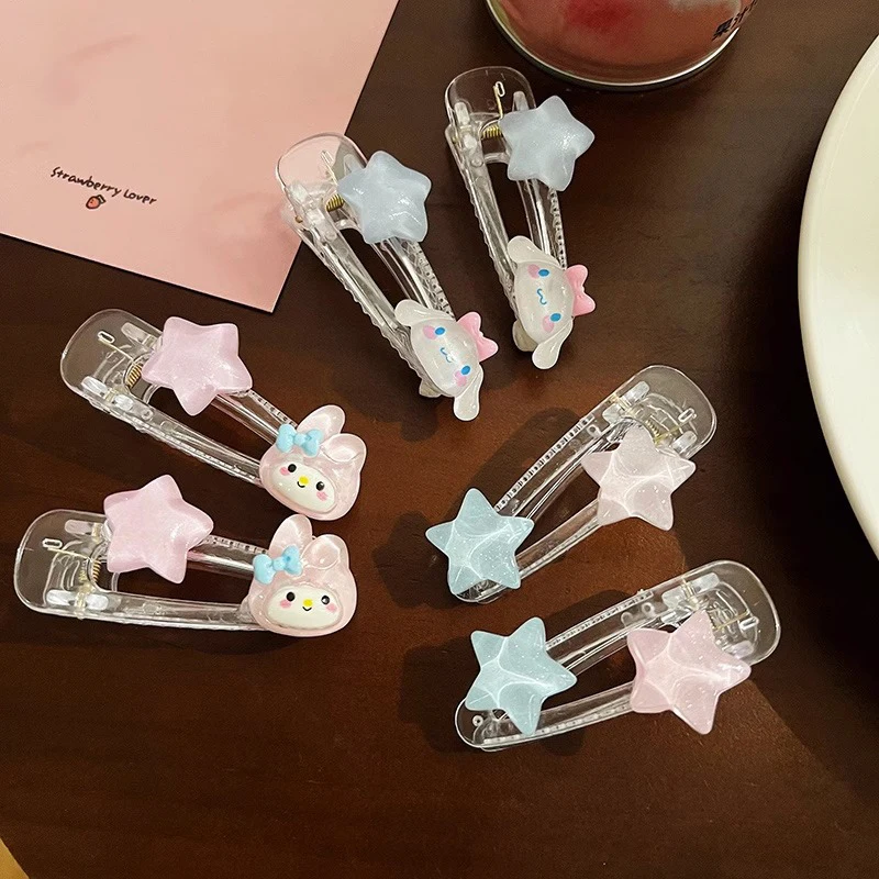 Sweet Girl Hair Clip Lovely Small Hair Non-Slip Hairstyle Bangs Barrettes Mini Hair Clips Cartoon Transparent Fashion Hairpin