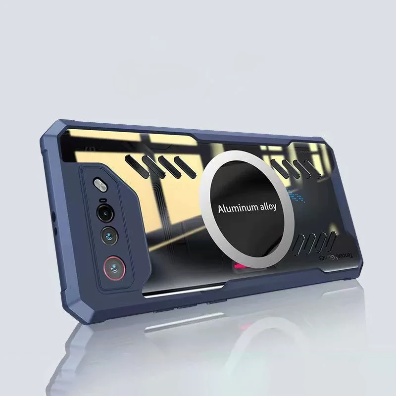 for ASUS Rog Phone 9 8 7 6 6D Pro Case Graphene Heat Dissipation Shockproof Air-bag Magnet Holder Thermal Game TPU Cover Fundas - view 4