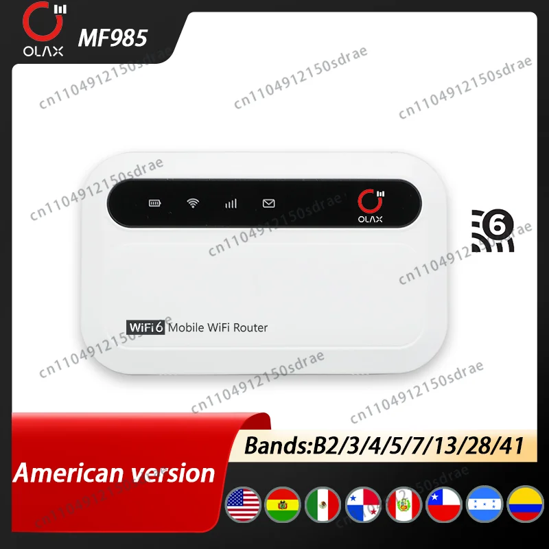 MF985 3000mAh B28 American Bands Modem Hotspot Mobile Wifi6 Esim Card Outdoor Portable Wireless 4g Lte Wifi Router