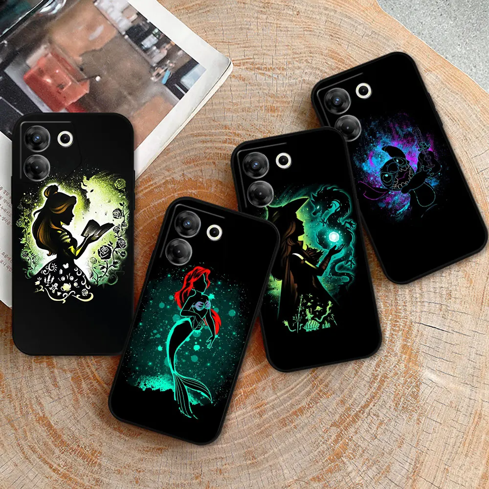 

Cartoon Disney princess Stitch Phone Case For Infinix Tecno Camon 20 19 16 Pova 6 5 4 Neo 2 Smart 8 7 6 5 Zero 30 20 8 Pro Cover