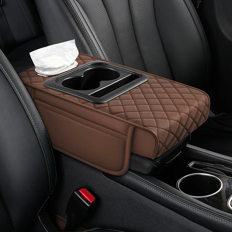 Artificial Leather Car Armrest Box Pad for Mitsubishi Lancer Asx Outlander Pajero Nissan Qashqai J11 Juke Kicks Car Accessories view 4