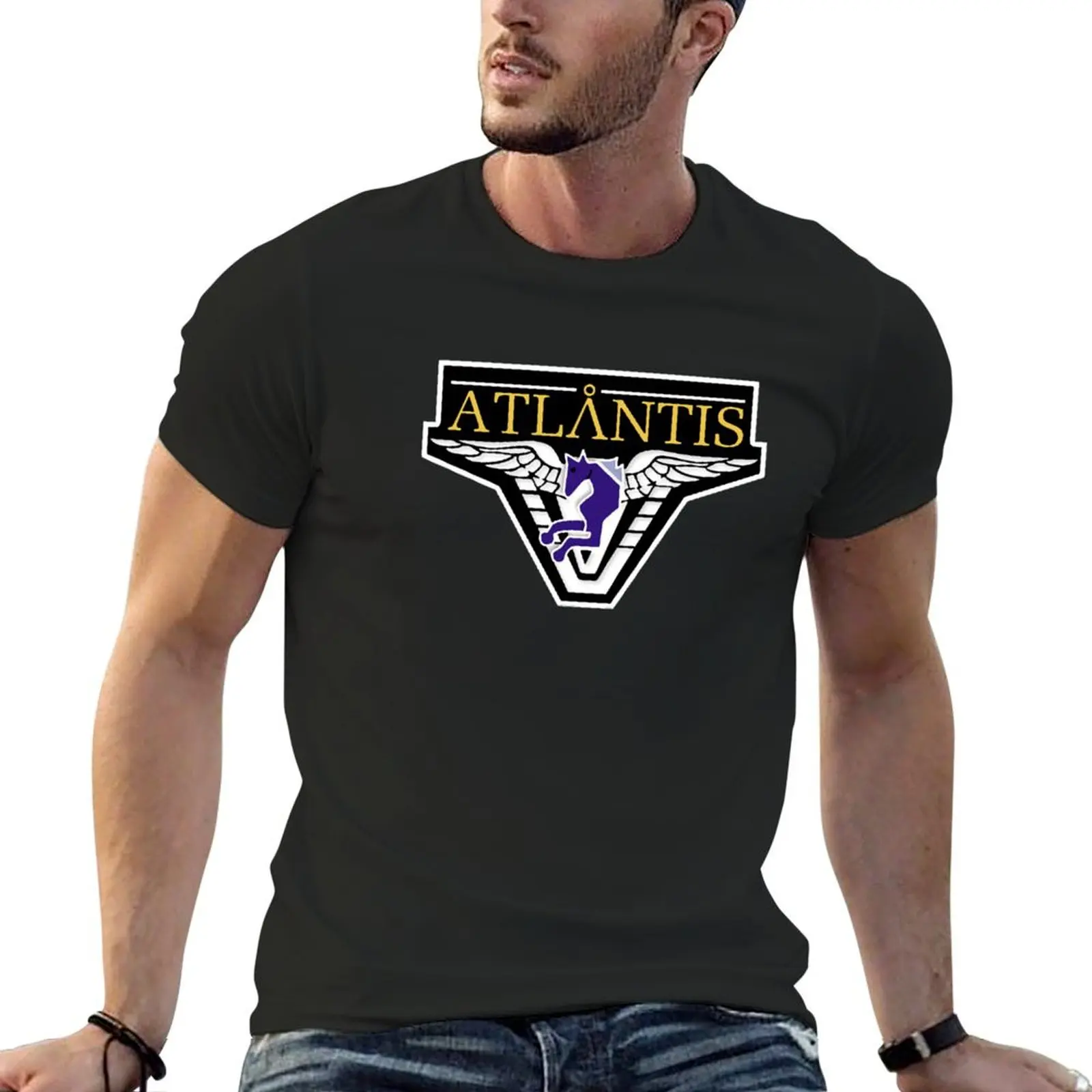 Stargate Atlantis T-shirt animal prinfor boys summer clothes tops tees plain t shirts men