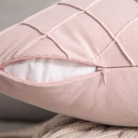 गुलाबी कुशन कवर होम स्वीट डेकोरेटिव पिलो कवर सोफा लिविंग रूम थ्रो पिलो कवर सॉफ्ट स्किन-फ्रेंडली फंडा कोजिन 45x45 6 best sales गुलाबी कुशन कवर - №5