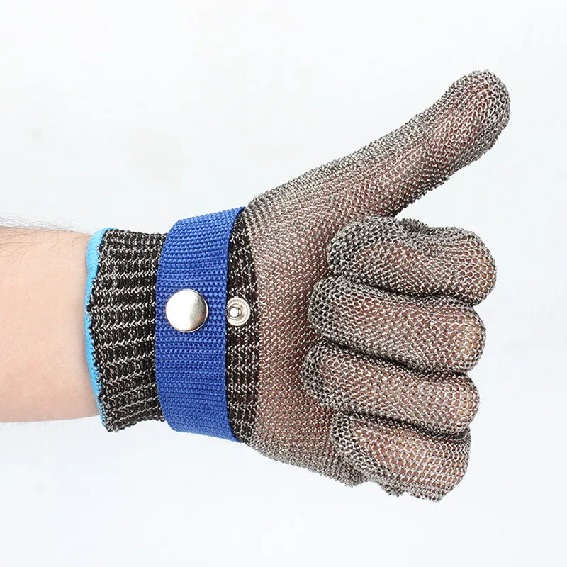 Stainless Steel Glove Cut Resistant Wire Metal Mesh Butcher Safety Work Kitchen Glove for Meat Cutting Hand Protect Wood Working