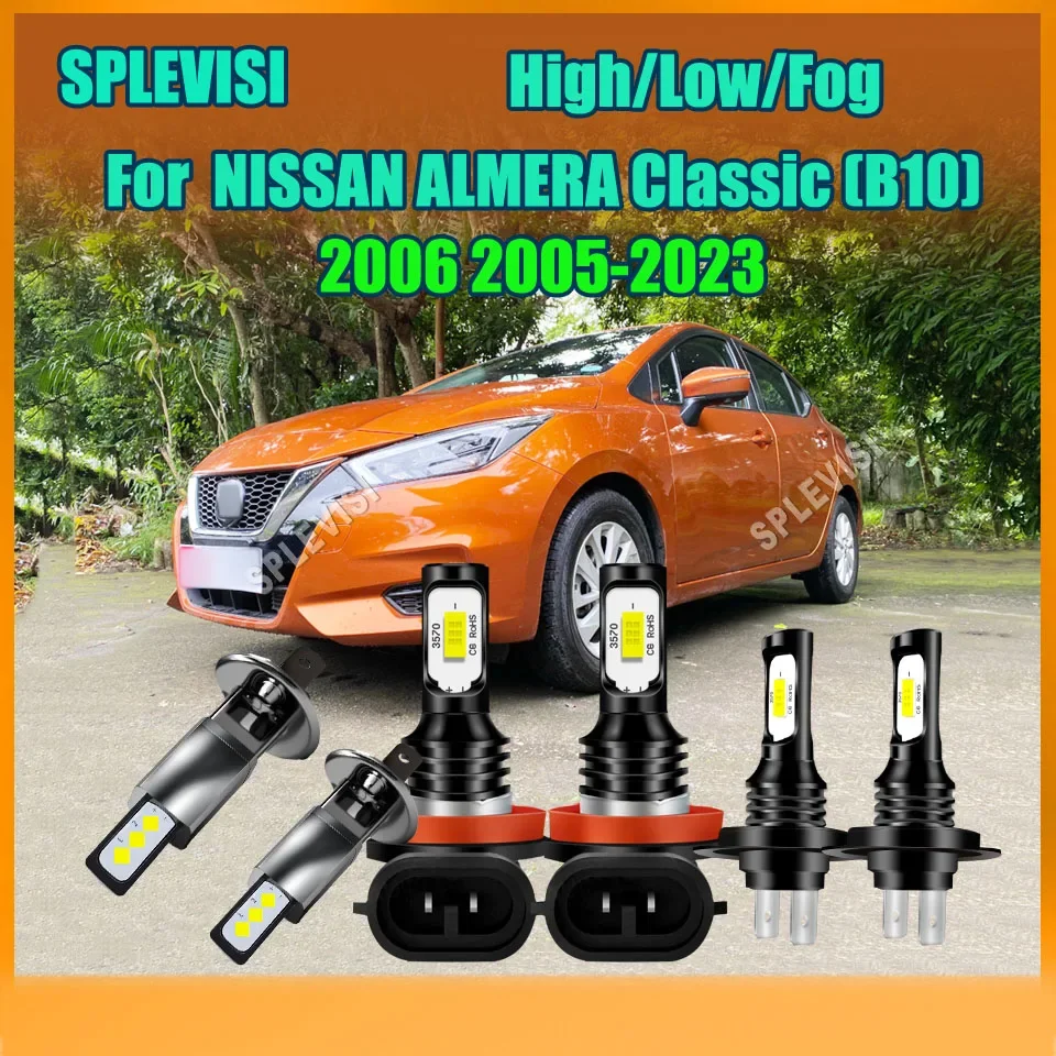 LED White Headlight Fog Light Rapid Start & Setup For NISSAN ALMERA Classic (B10) 2006 2007 2008 2009 2010 2011 2012 2013-2023