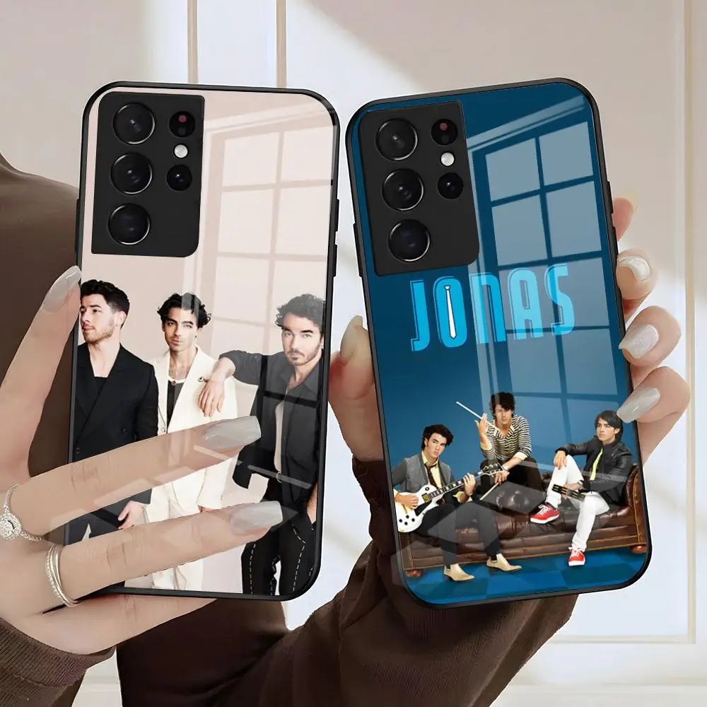 Singer J-Jonas Brothers Band Phone Case For Samsung S26 S25 S24 FE S23 S22 S21 Plus S20 Ultra Note20Ultra Black Glass Cover