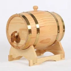 Wood Oak Barrel Wine Decanter Nautical Timber Vintage Whiskey Dispenser Lead Free Scotch Cognac Beer Brewing Equipment Rum Decor
