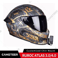 for RUROC Atlas 3.0/4.0 Custom Aluminium Helmet Chin Mount for GoPro Hero 12 11 10 Insta360 X4 AcePro DJI Action 5Pro 4 Camera