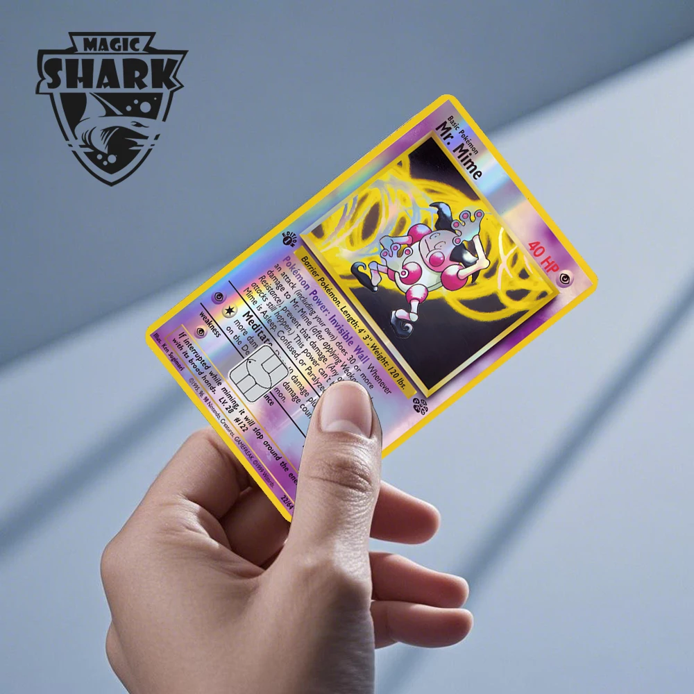 Pokemons Staryu Riolu Toterra Salamence Giratina Alakazam Glefairy Laser  Holographic Credit Debit Card Sticker Film Skin Cover - AliExpress 26
