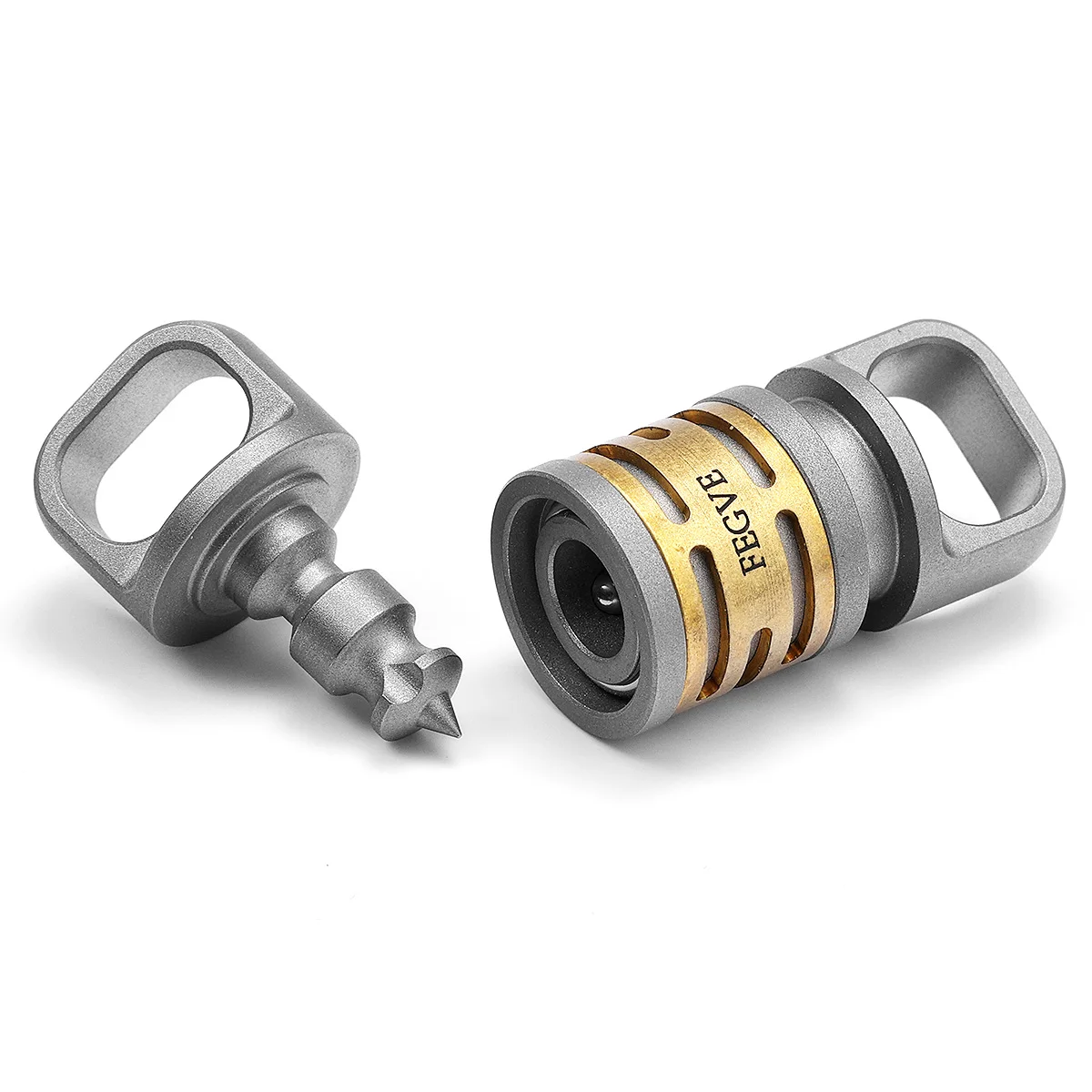 Luksusowy tytanowy brelok do kluczy Magnetic Spin Rotary do kluczy samochodowych Złącze Anti-off Uchwyt Mężczyźni EDC Quickdraw Klamra Męskie gadżety — zdjęcie 6