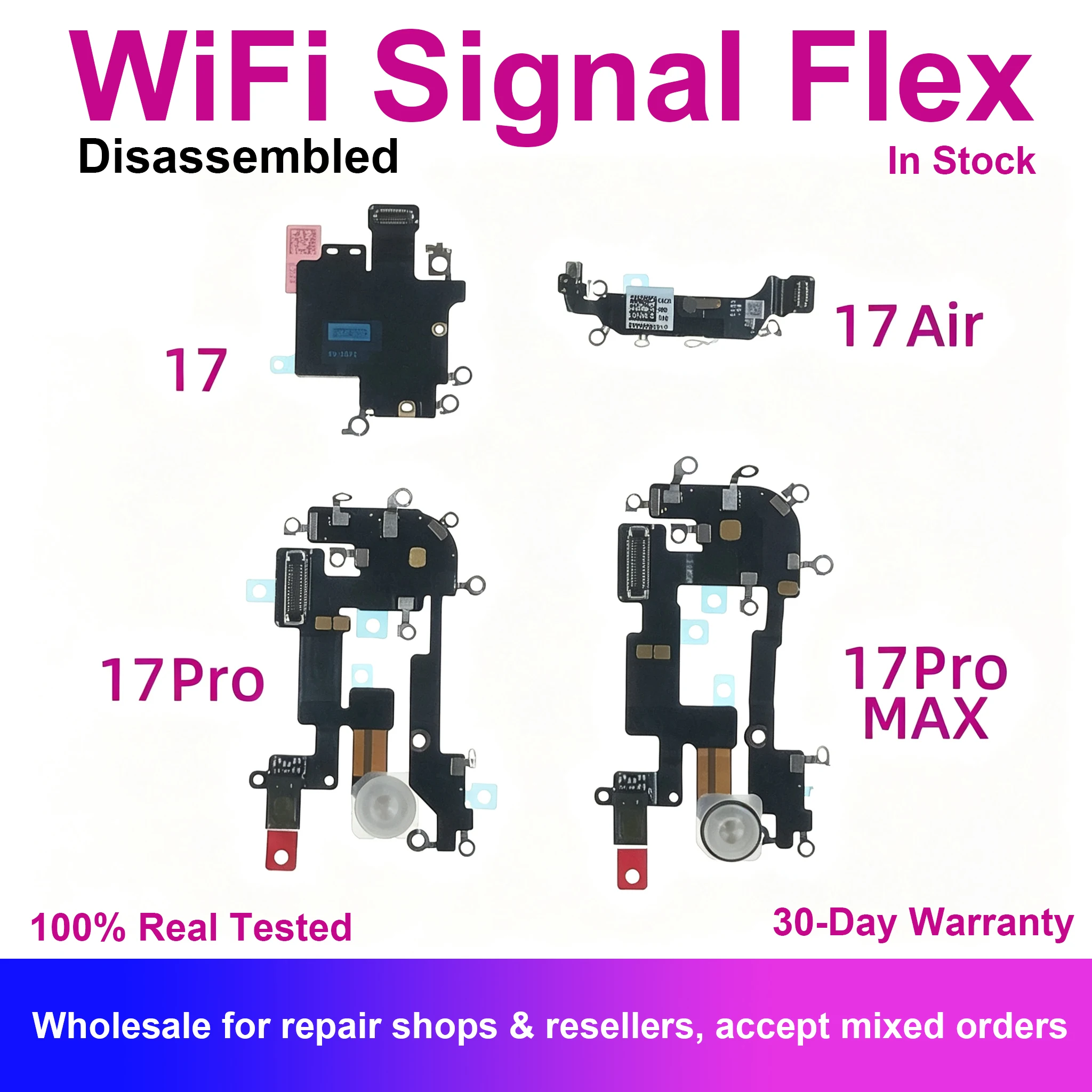 WiFi Signal Antenna Flex Cable for iPhone 17 Air Pro Max Wireless Wi-Fi Connector Light Flash Fix Replacement Repair Parts