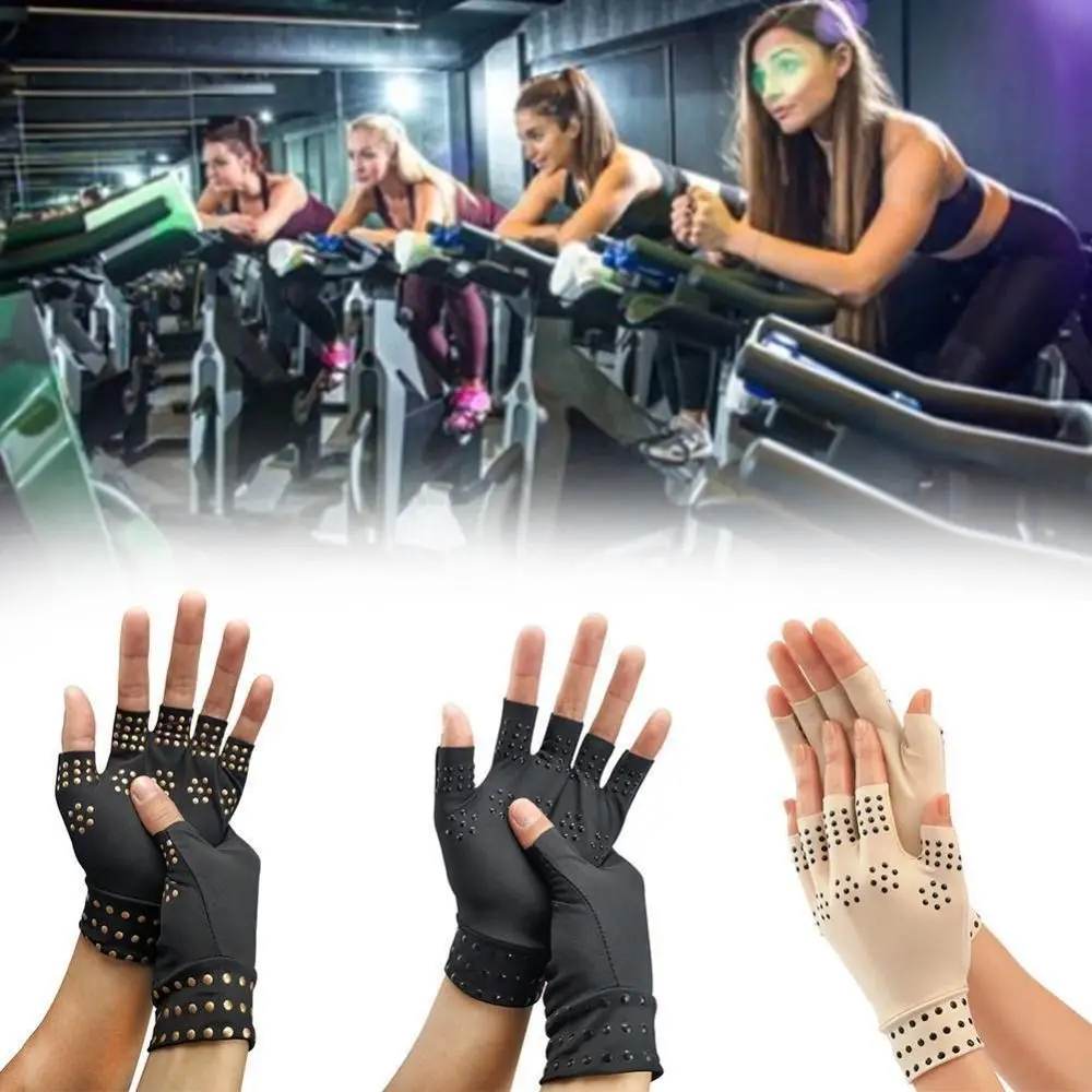 Half Finger Compression Rheumatoid Elastic Anti-Arthritis Compression Fingerless Hand Pain Relief Compression Therapy Gloves