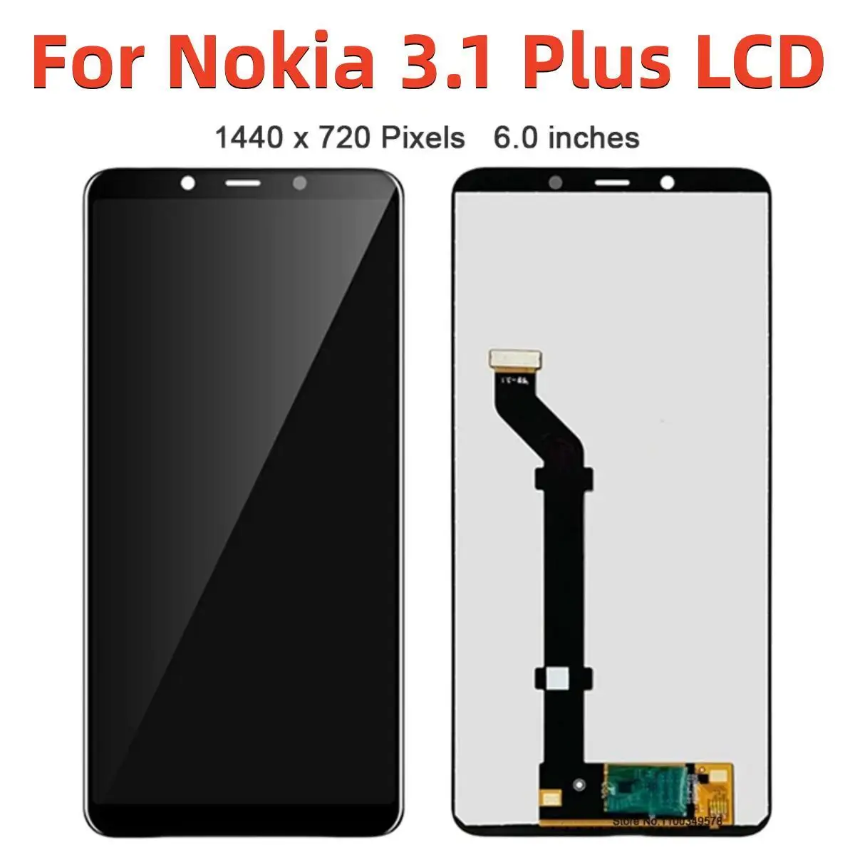 

6.0" Original LCD For Nokia 3.1 Plus LCD Display Touch Screen Digitizer Assembly +Frame For Nokia 3.1Plus TA-1118 1104 1125 1117