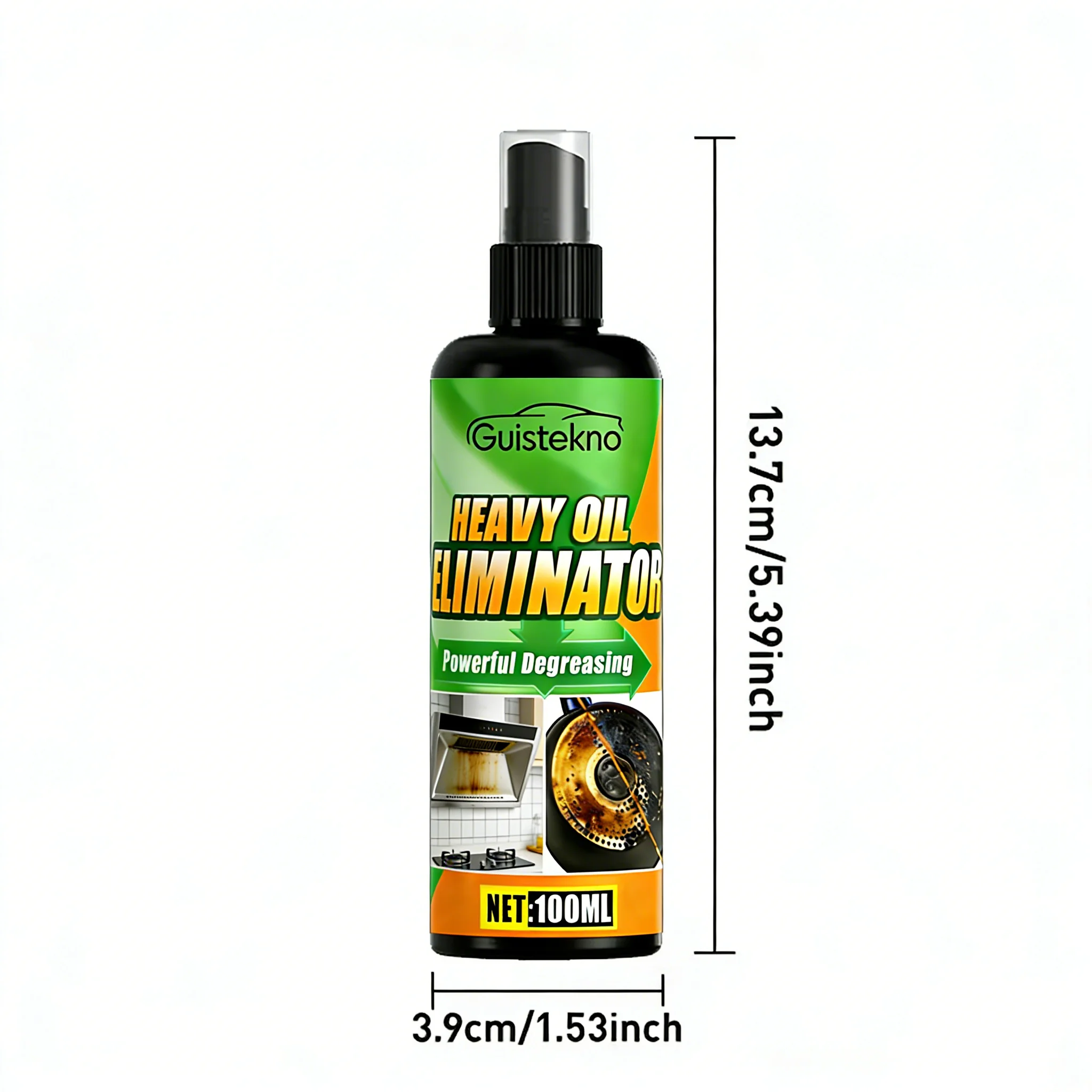 

Спрей для удаления жира 100 мл, мощное средство для кухонных вытяжек и плит