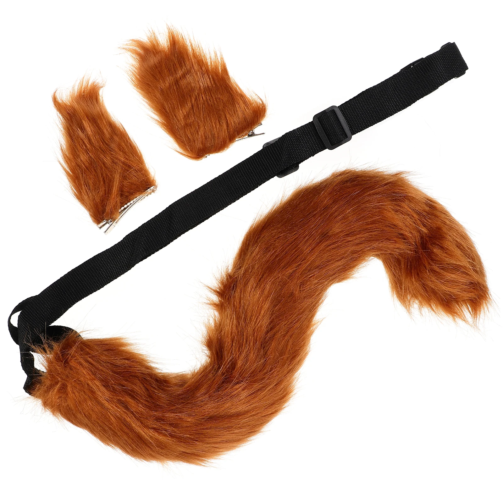 

Furry Fox Tail Hair Clips Artificial Ears Women Cosplay Accessories Halloween Bright Color Design Decorative Hairpins