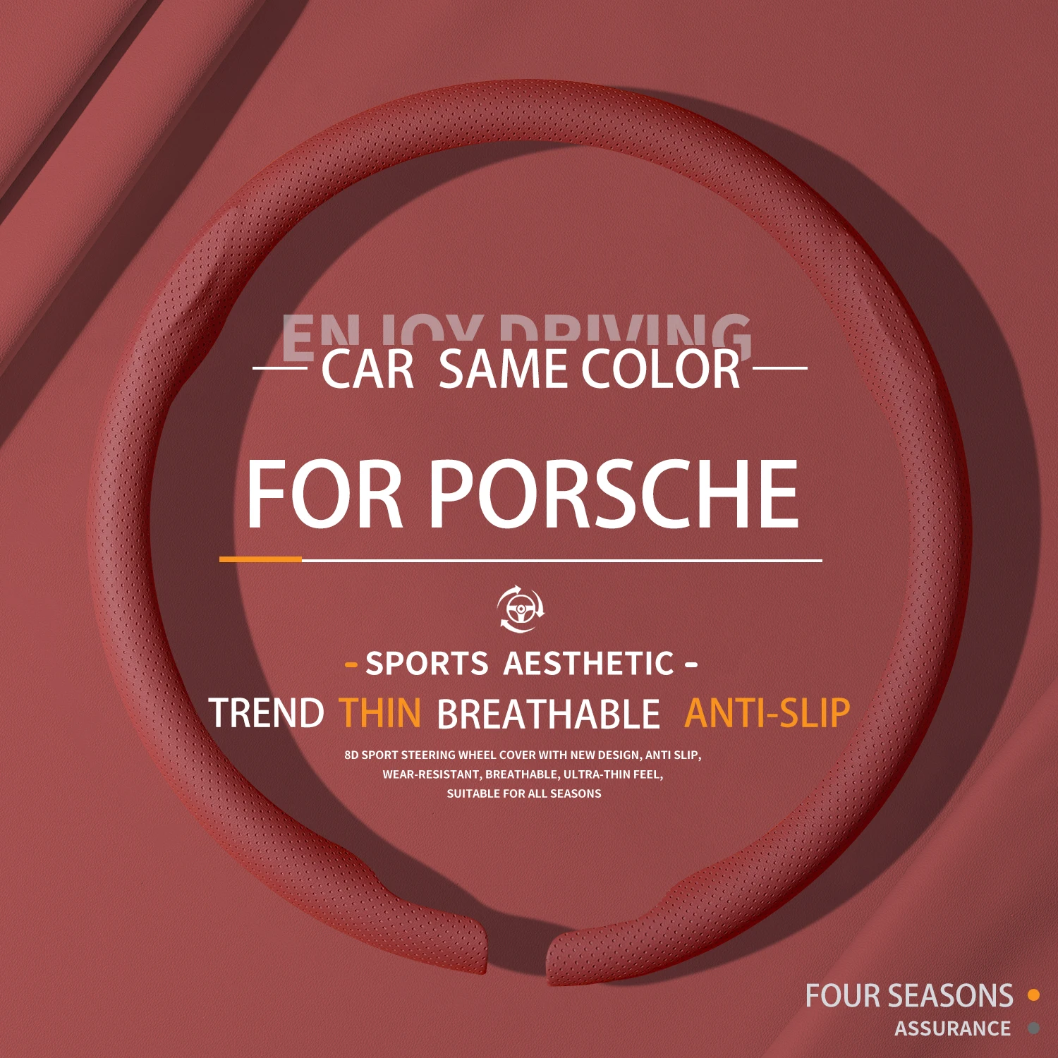 Adequado para porsche capas de volante de carro cayman carrera gts targa taycan panamera macan 718 911 peças de automóvel