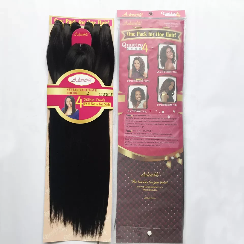 Adorable  synthetic heat resistant fiber  Hair yaki wave 4pcs 12