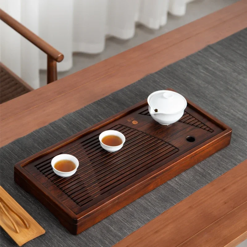 

Bamboo Tea Tray Rectangle Vintage Wooden Luxury Tea Tray Quality Durable Japanese Bandeja Para Cha Kitchen Accessories YN50TT