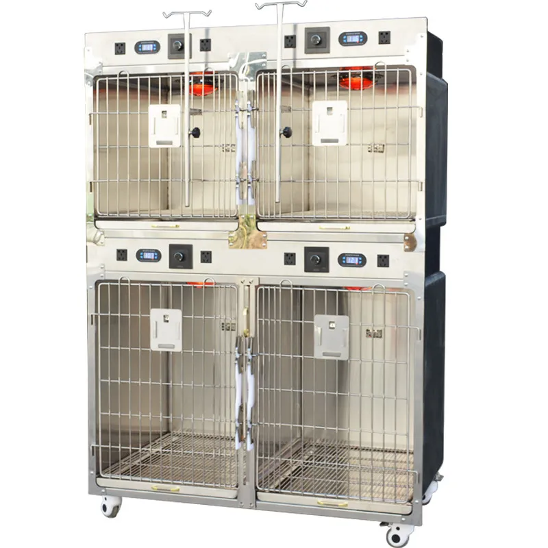 Stainless steel dog cage, multi-layer foster cage, integrated constant temperature oxygen chamber, 304 infusion cage, pet cat an