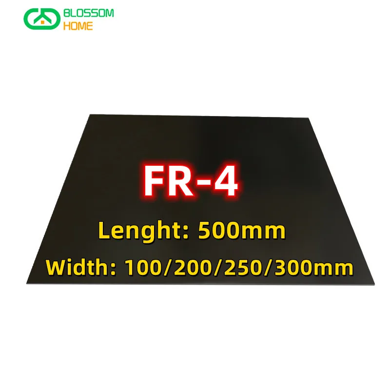 Lenght 500mm Black FR4 Fiberglass Sheet Glass Fibre Plate GFRP GF Board Black Epoxy Plate FR-4 Insulation and Anti-static Sheet