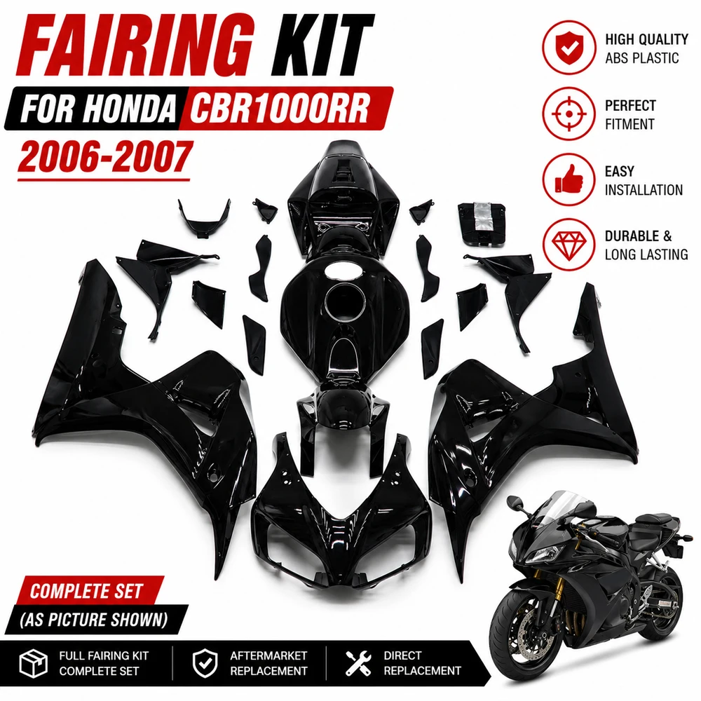 Fairings Kits Fit For Fireblade CBR1000RR 2006 2007 SC57/06 CBR1000 RR Bodywork Set Motorcycle Shell Full Fairings
