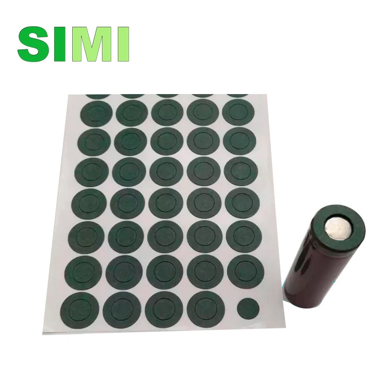 100 buah 1S 18650 Li insulasi baterai Gasket kertas perekat paket Lithium lem Sel elektroda bantalan terisolasi