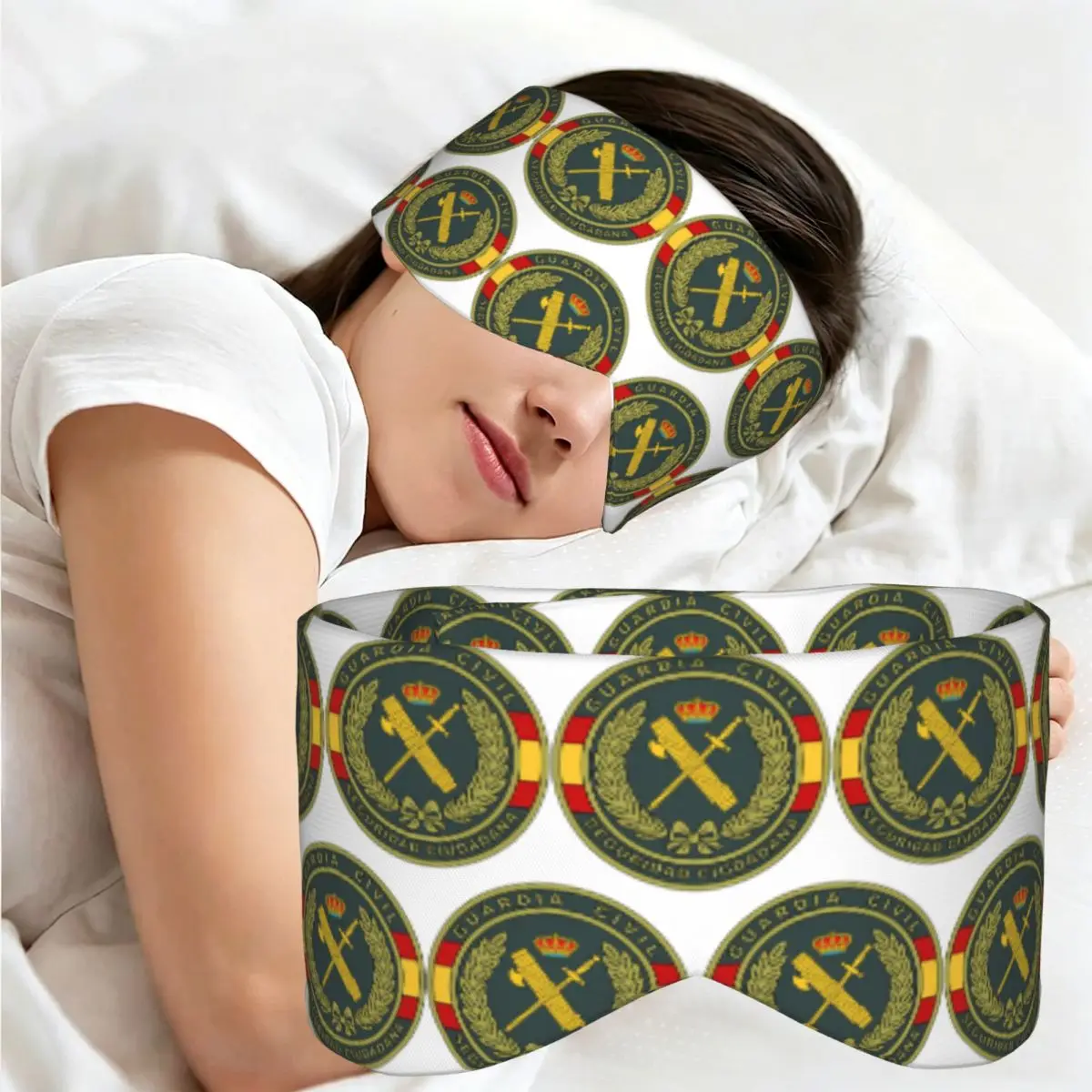 Emblem Of The Spanish Civil Guard sleep eye mask Light Blocking Portable Eye Cover for Girls Boys Travel Party Eyeshade eyepatch view 2