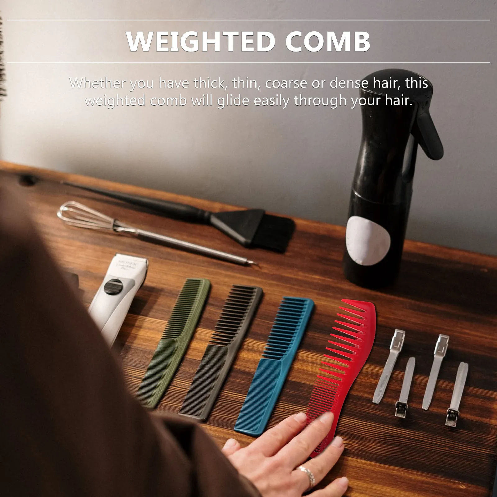 2Pcs Massage Comb for Scalp Relaxation Wide Tooth Thin Tooth Hair Comb Detangle All Hair Types Prevent Breakage Salon Styling