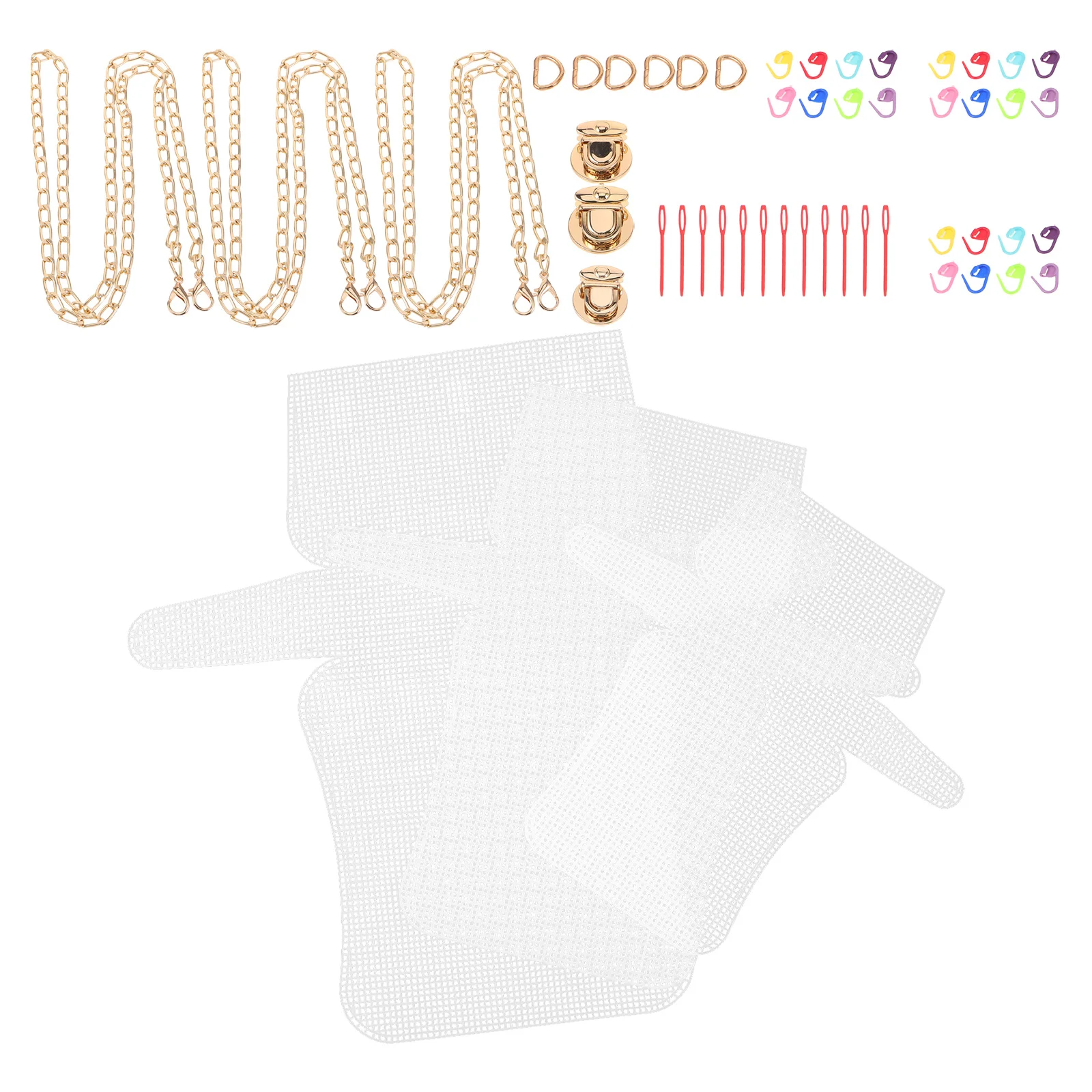 

3 Sets Plastic Mesh Sheets For Diy Crochet Bag Making Handbag Sewing Kit Tote Craft Canvas Purse Quilting Accessories Knitting