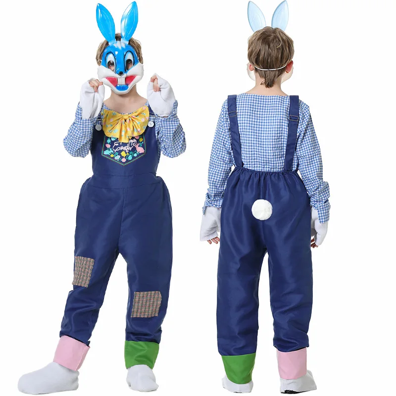 Conjunto familiar de conejo de Pascua para adultos y niños, disfraz de Animal de Halloween, traje divertido, conjunto completo, Festival, Fiesta, Fantasía