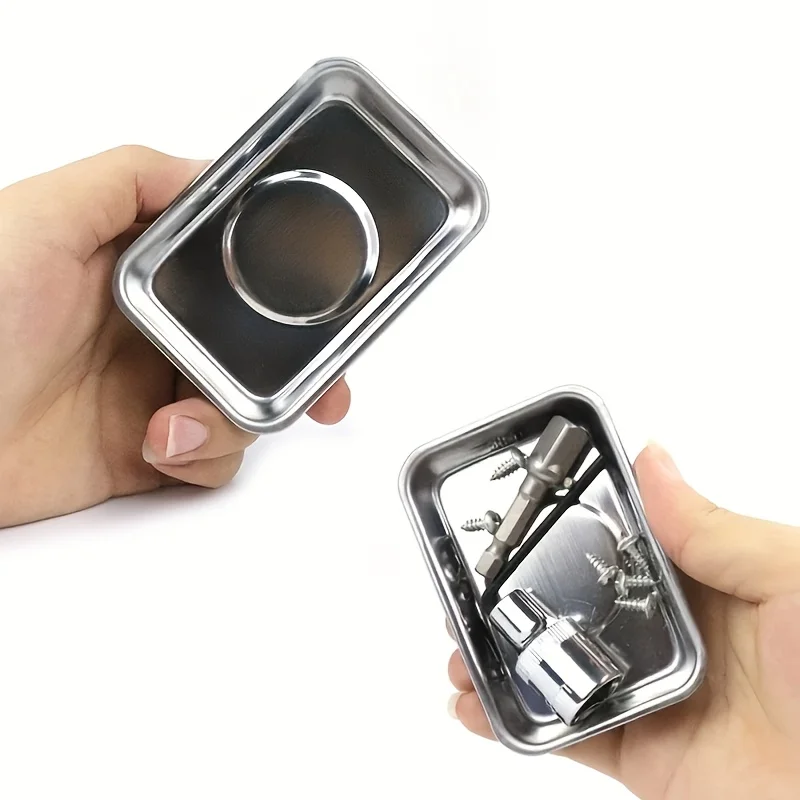 

Strong Magnetic Parts Tray Stainless Steel Tool Organizer Bowl Dish Holder for Screws Nuts Bolts Auto Repair Garage Workshop