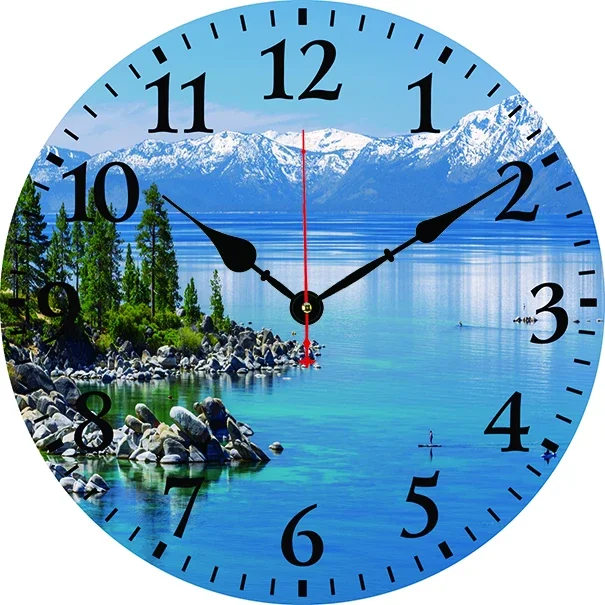 Natural Scenery Wall Clock Modern Design Living Room Bedroom Office Decoration Kitchen Clock Art Wall Watch Home Decor