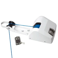 Marine Electric Anchor Winch for Anchors Up to 20 lbs Includes 100ft of Anchor Rope with Marine-grade Tinned Wire White Black