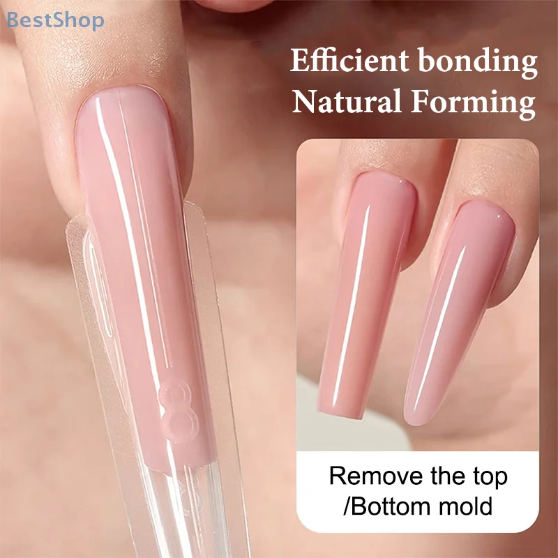 280 قطعة ساندويتش أشكال مزدوجة وصلات لإطالة الأظافر قالب علوي نعش اللوز أكريليك قوالب سفلية 14 أحجام أشكال أظافر