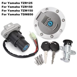야마하 가스 연료 탱크 캡 시트 점화 스위치 시동 잠금 접점 키 세트, TZR125 TZR150 TZM150 TDM850, TZR 125 150