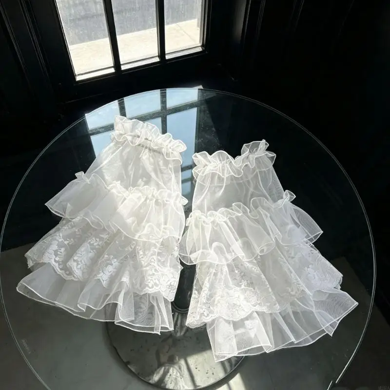 2026 New Womens Footless Socks Ruffle Lace Trim Leg Warmers For Themed Parties And Casual