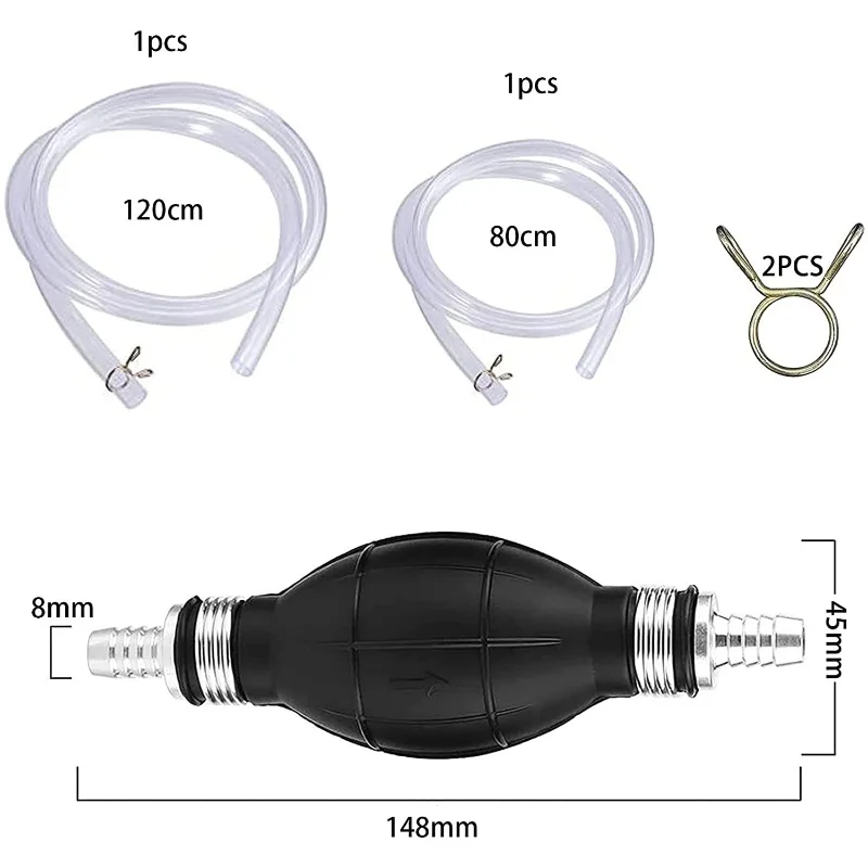 Handy Manual Gas Oil Pump Car Fuel Pump Hand Straw Pump Durable for Liquid Gasoline Tuning Fuel Gasoline Diesel Pump