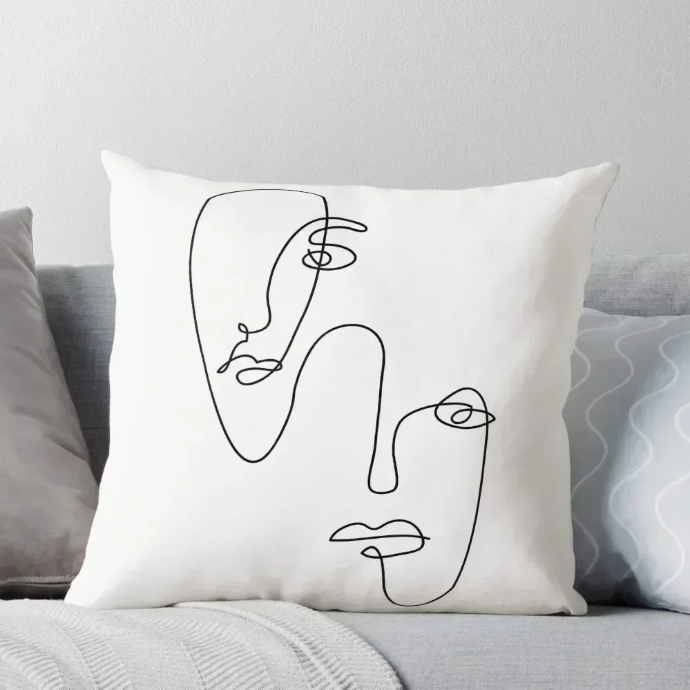 

Abstract Faces Throw Pillow Cushion Cover For Sofa luxury home accessories Cushion Cover Set pillow
