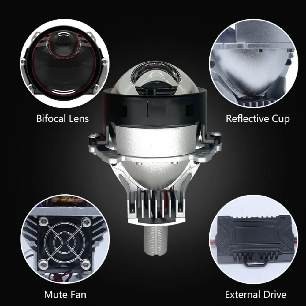 Upgrade Your Headlights with H4 H7 Hi Lo Beam 3 Inch Bi LED Biled Laser Projector Lens to Maximize Clarity and Safety