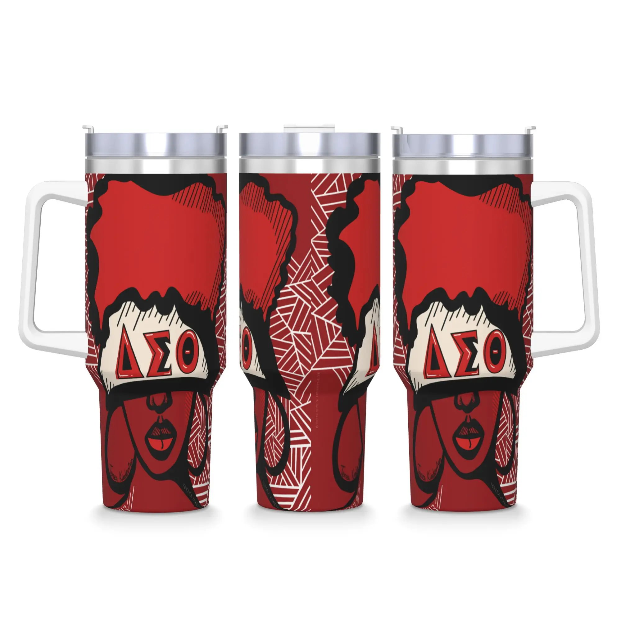 D-Delta Sigma Theta Tumbler  Hot Drinks Water Bottle Heat Preservation Stainless Steel Thermal Mug Custom Travel Mugs Cup