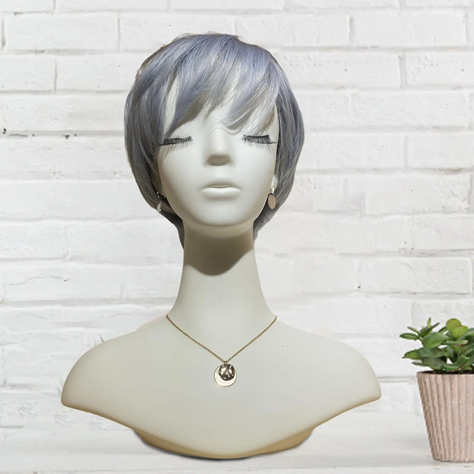 Mannequin Head Manikin Wig Display Stand Female Head Rack Wig Holder for Barber Shop Necklaces Scarf Beauty Salon Hairpieces