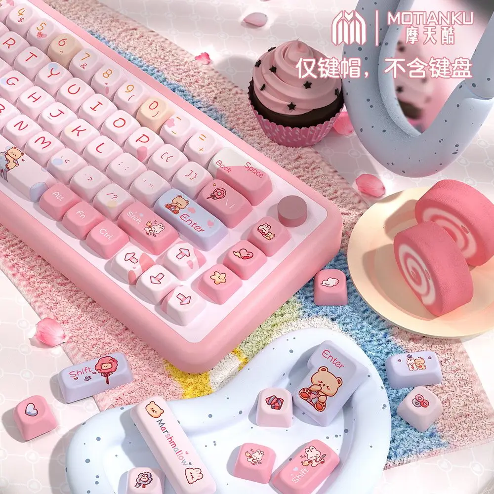 Sweet marshmallow, original theme keycap SCA height, cute girl personality creative keyboard cap
