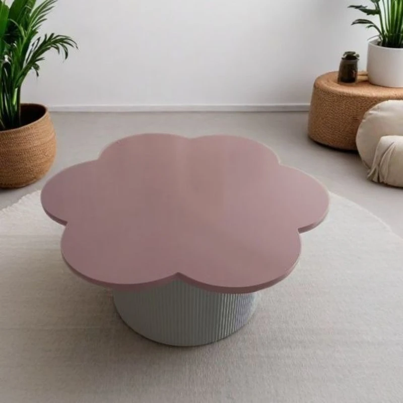 Nordic Internet celebrity small apartment, cloud small edge ins solid color girl heart, dopamine coffee table
