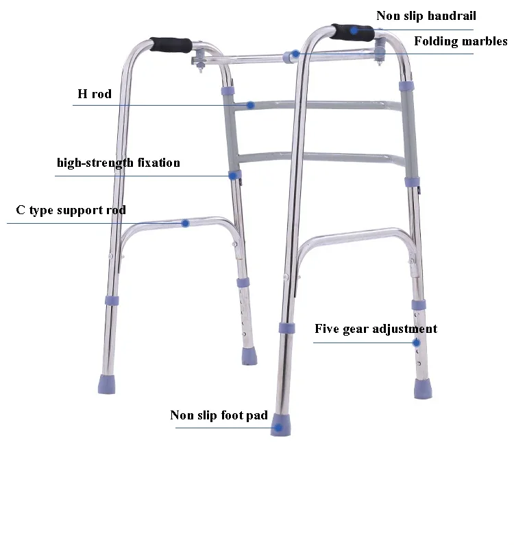 High Quality Folding Portable medical mobility frame walker walking aids the elderly crutch buoyancy aids walking