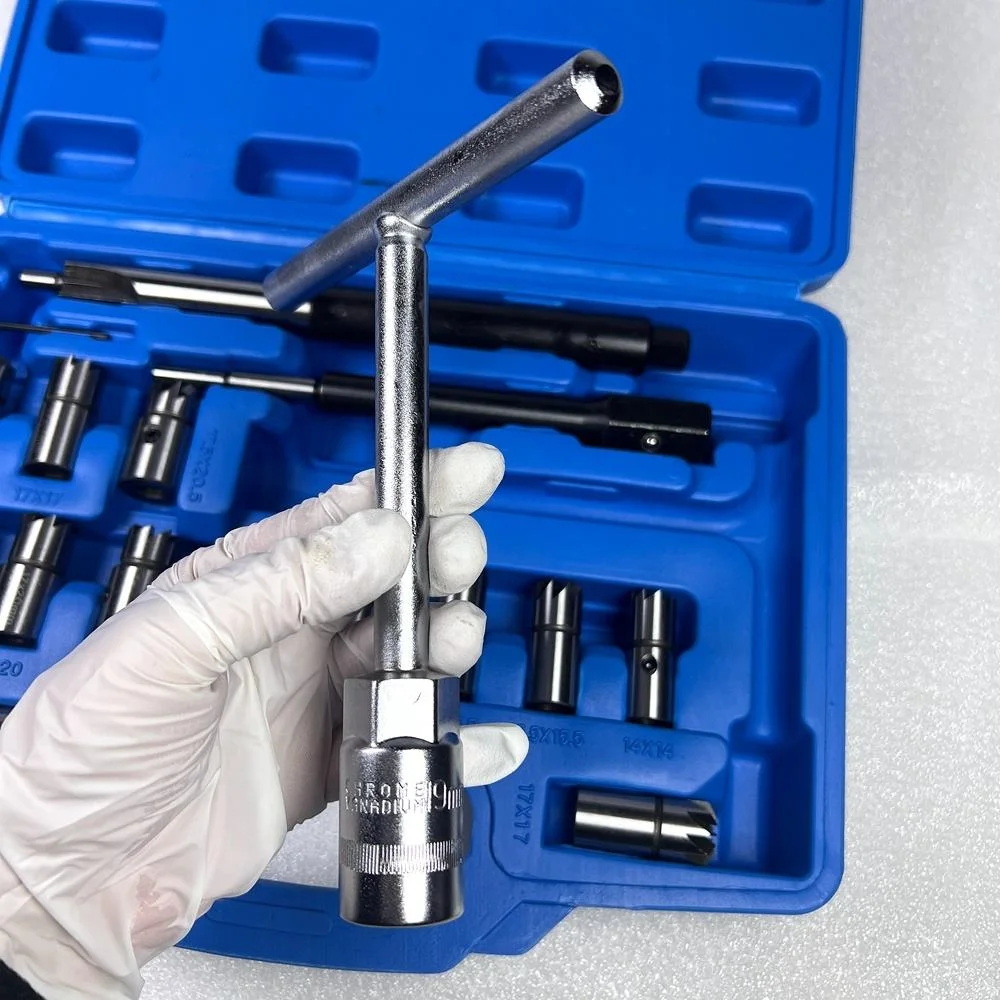 

17 шт., набор для чистки сиденья дизельного топлива, развертка для дизельного топлива, держатель сопла, набор инструментов для ремонта, очиститель